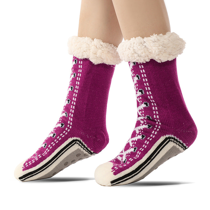 Floor Socks, Lamb Fur, Warm Socks, Postpartum Socks, Home Socks, Sleep Socks, Ultra Thick Plush Women&