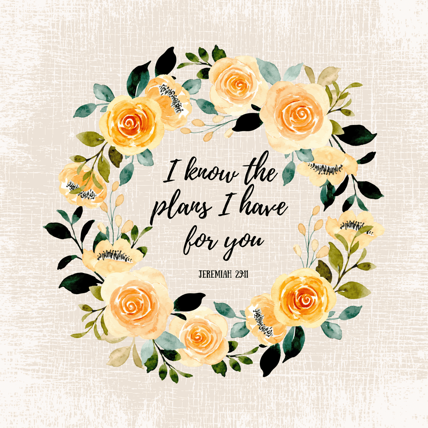 6" Bible Verse Fabric Panel