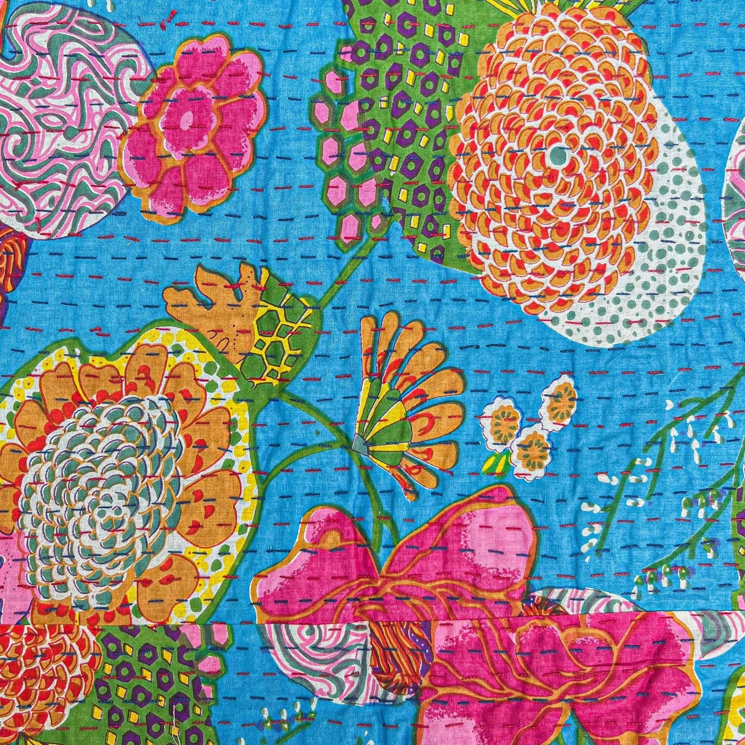 Handmade Kantha Quilt Blanket