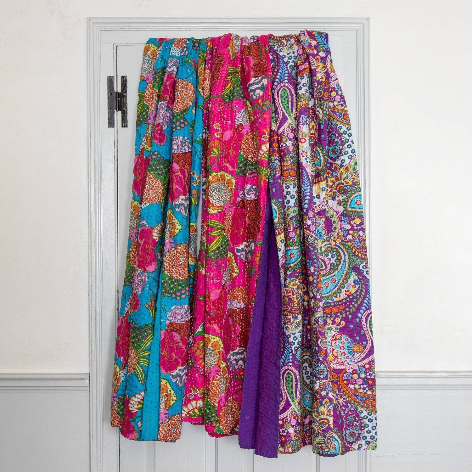 Handmade Kantha Quilt Blanket