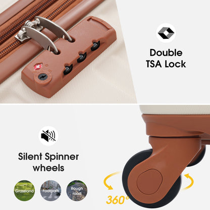 Hardshell Luggage Sets 3 Pcs Spinner Suitcase with TSA Lock Lightweight 20&