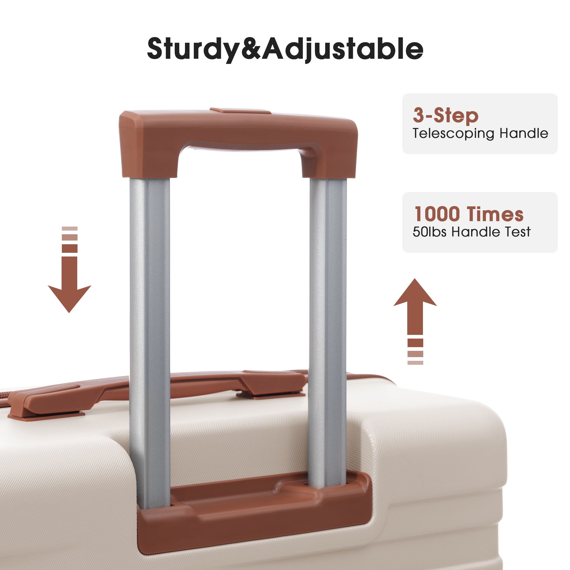 Hardshell Luggage Sets 3 Pcs Spinner Suitcase with TSA Lock Lightweight 20&