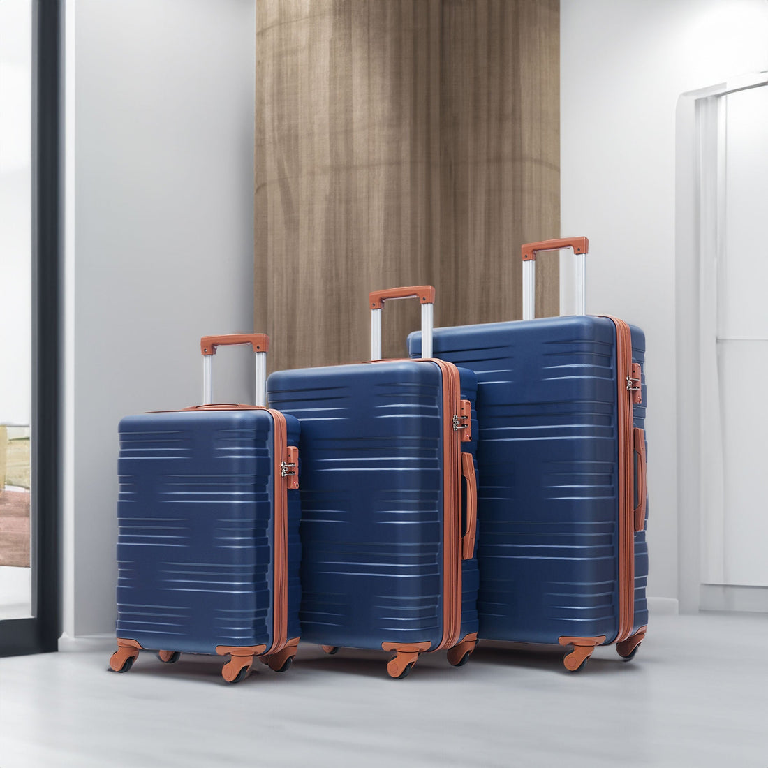 Hardshell Luggage Sets 3 Pcs Spinner Suitcase with TSA Lock Lightweight 20&