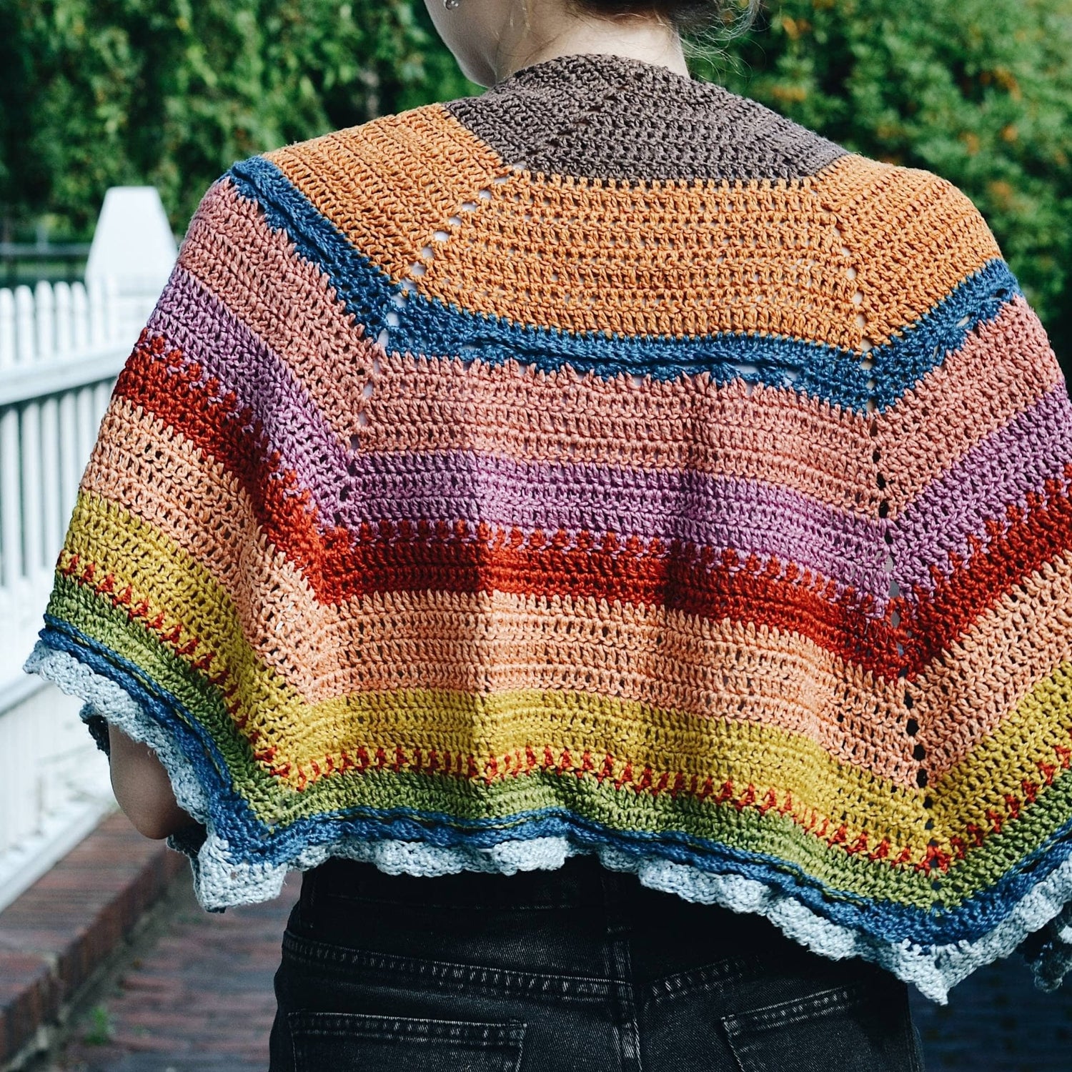 Herbal Dyed Rainbow Shawl - Knit &amp; Crochet Kit