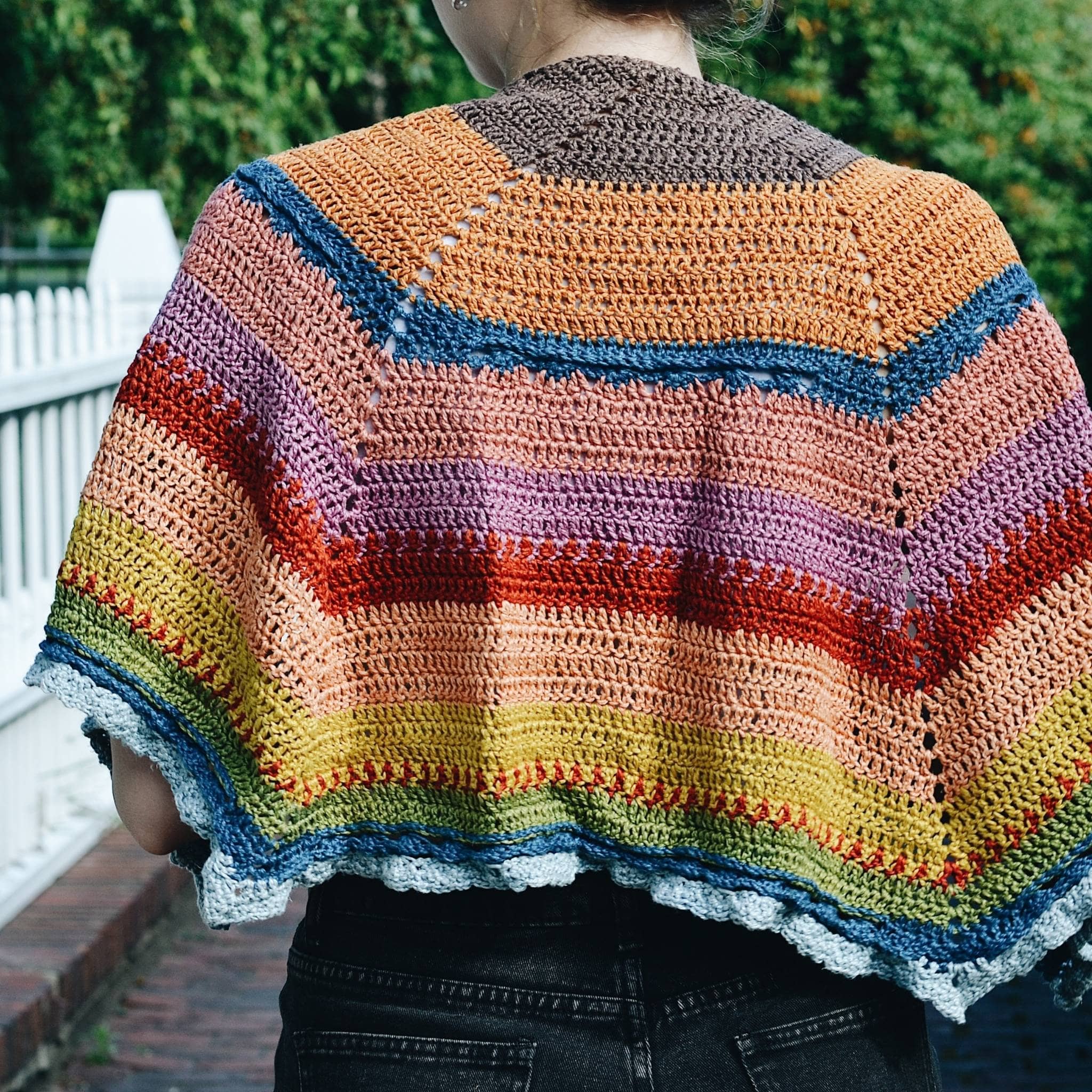 Herbal Dyed Rainbow Shawl - Knit &amp; Crochet Kit