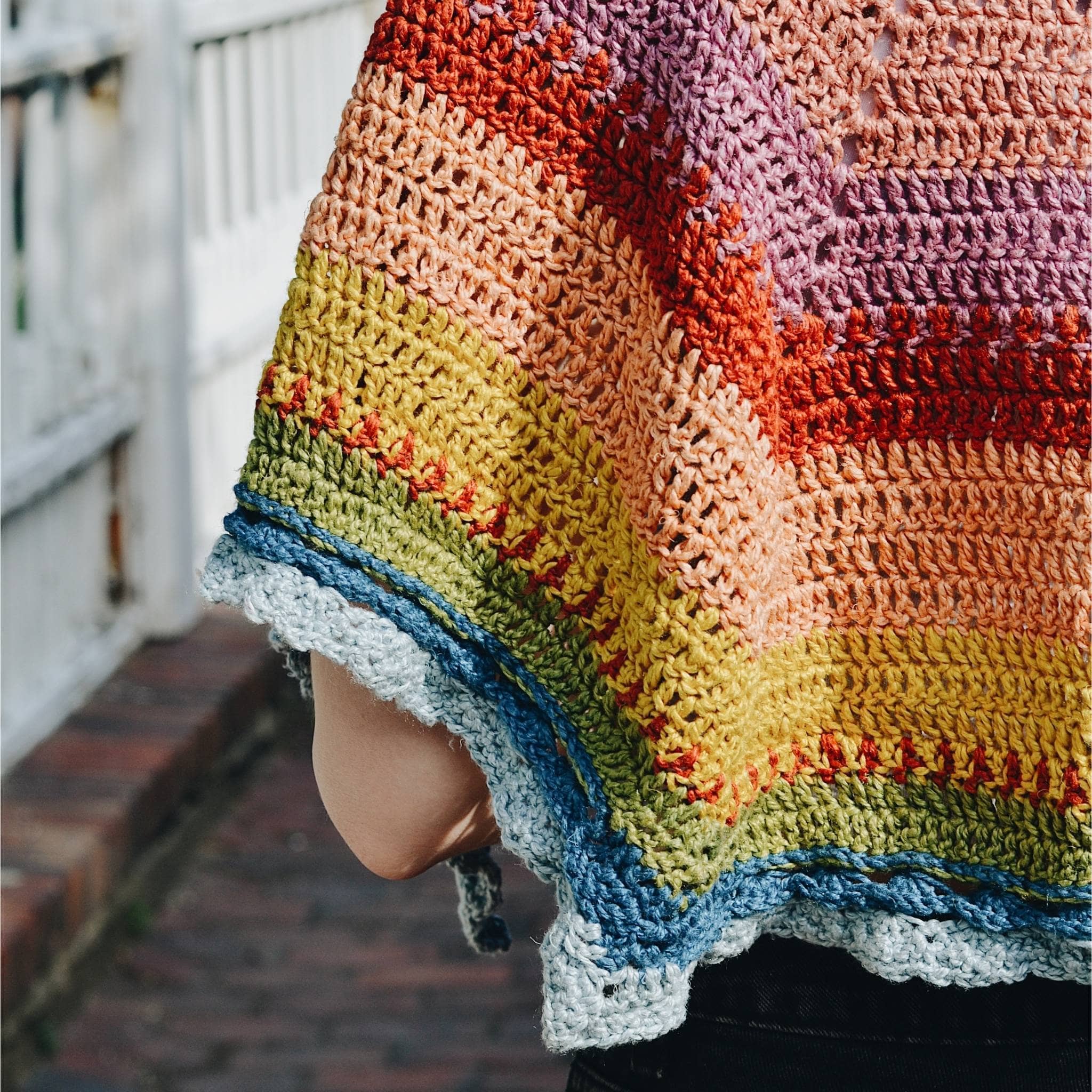 Herbal Dyed Rainbow Shawl - Knit &amp; Crochet Kit