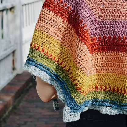 Herbal Dyed Rainbow Shawl - Knit &amp; Crochet Kit