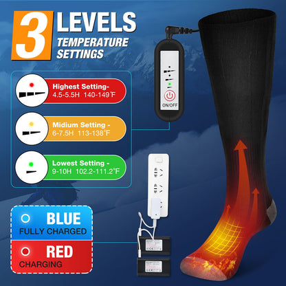 Hot socks with 3-speed electric heating, USB for men and women&