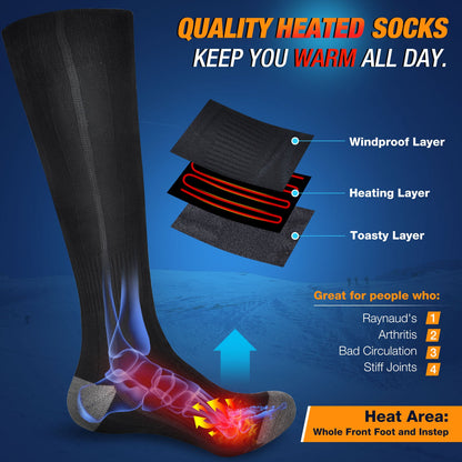 Hot socks with 3-speed electric heating, USB for men and women&