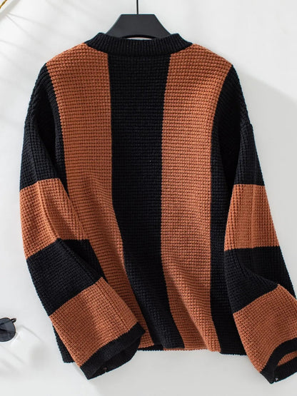 Knitted sweater autumn and winter new casual loose pullover sweater for women