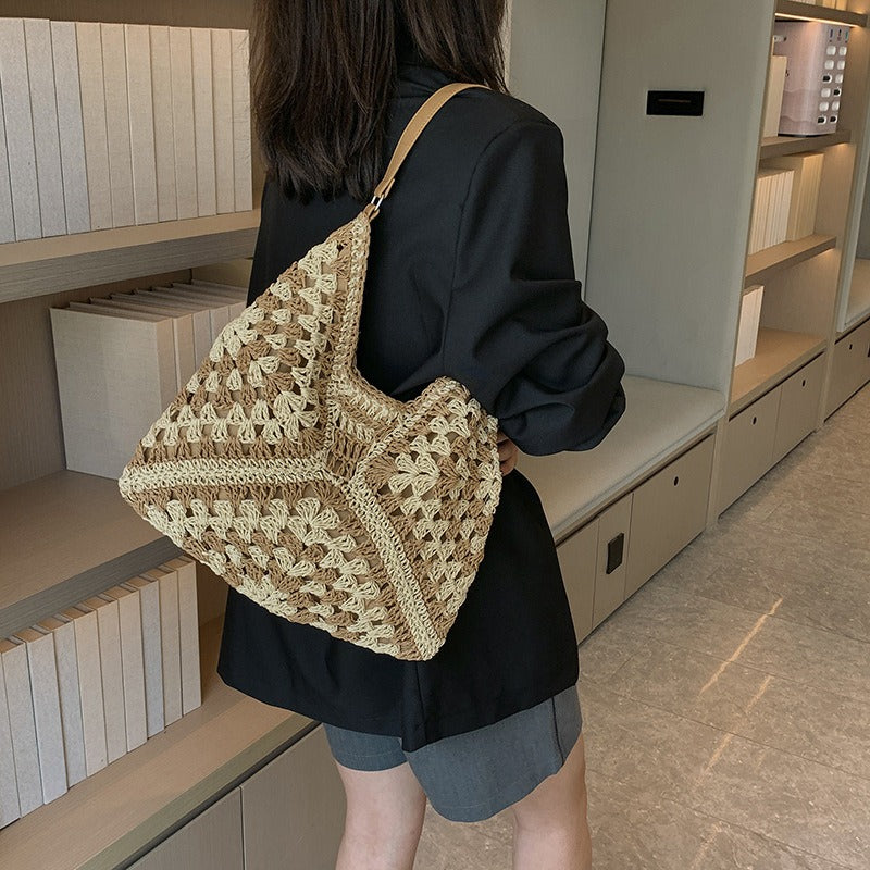 Large capacity woven bag, women&