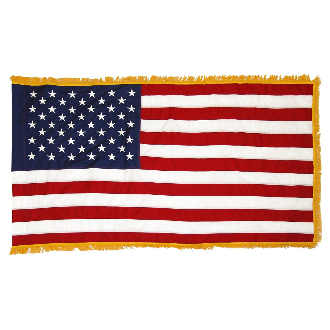Liberty™ American Flag with Gold Fringe - Indoor/Parade Flag | Made in USA