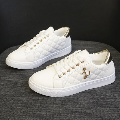 Little white shoes for women, lightweight, simple, fashionable, low top, flat bottom, versatile, women&