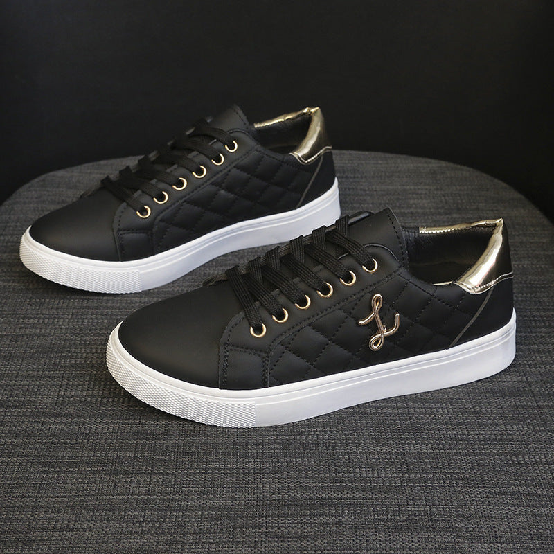 Little white shoes for women, lightweight, simple, fashionable, low top, flat bottom, versatile, women&