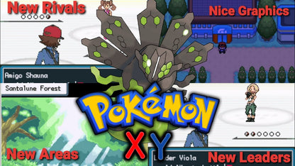 Pokemon X &amp; Y GBA ROM Hack Video Game Custom Gameboy Advance