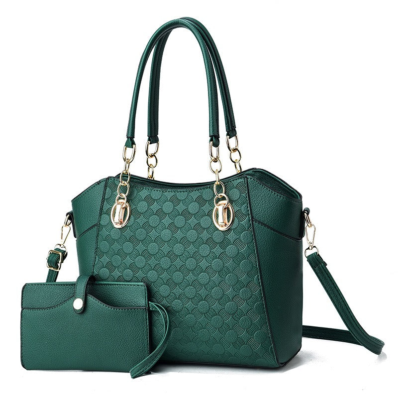 Mother-in-Child Bag Autumn and Winter PU Leather Large Capacity Tote Bag Women&