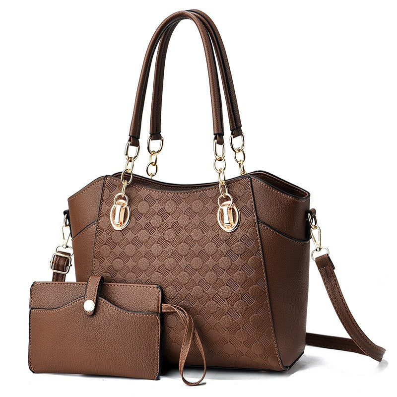 Mother-in-Child Bag Autumn and Winter PU Leather Large Capacity Tote Bag Women&