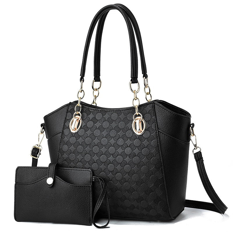 Mother-in-Child Bag Autumn and Winter PU Leather Large Capacity Tote Bag Women&
