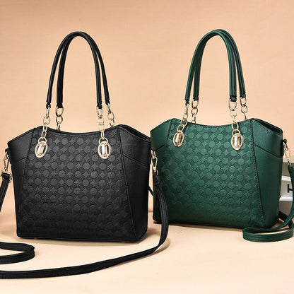 Mother-in-Child Bag Autumn and Winter PU Leather Large Capacity Tote Bag Women&