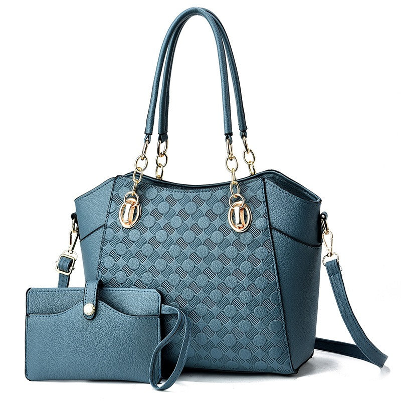 Mother-in-Child Bag Autumn and Winter PU Leather Large Capacity Tote Bag Women&