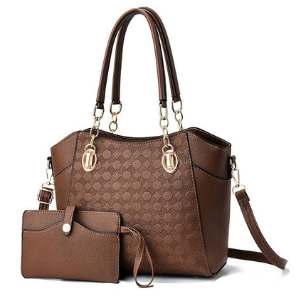 Mother-in-Child Bag Autumn and Winter PU Leather Large Capacity Tote Bag Women&