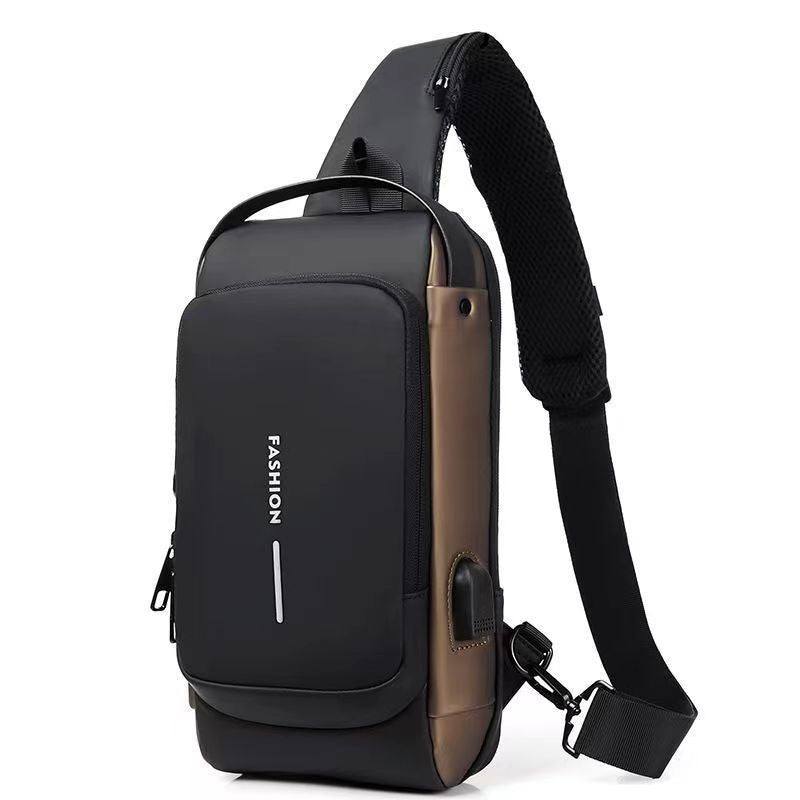 Motorcycle bag password anti-theft chest bag men&