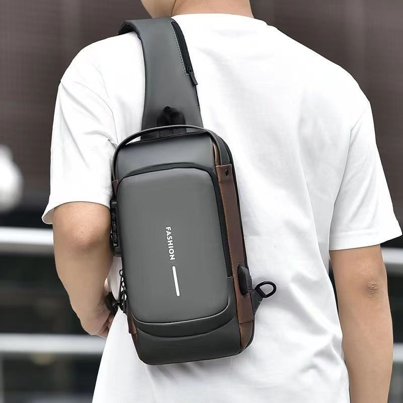 Motorcycle bag password anti-theft chest bag men&