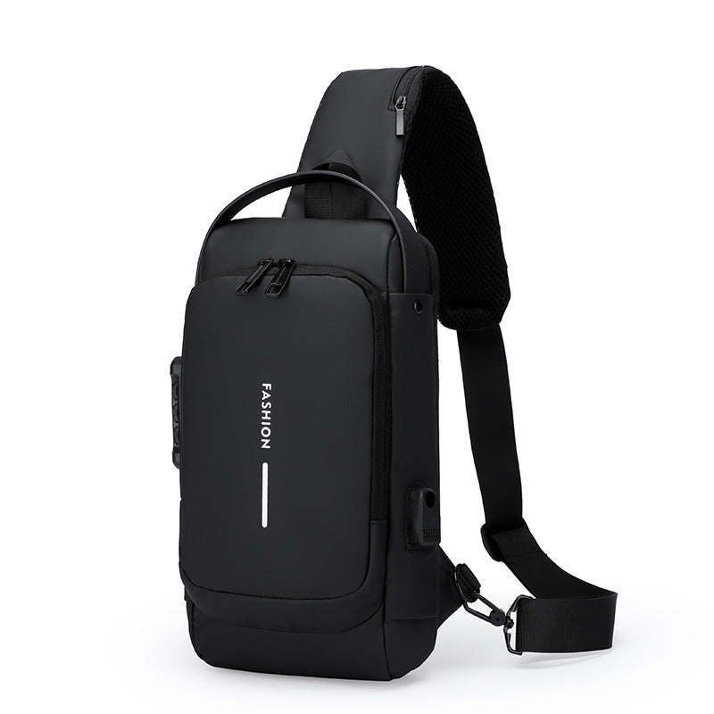 Motorcycle bag password anti-theft chest bag men&