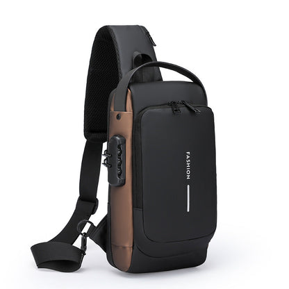 Motorcycle bag password anti-theft chest bag men&