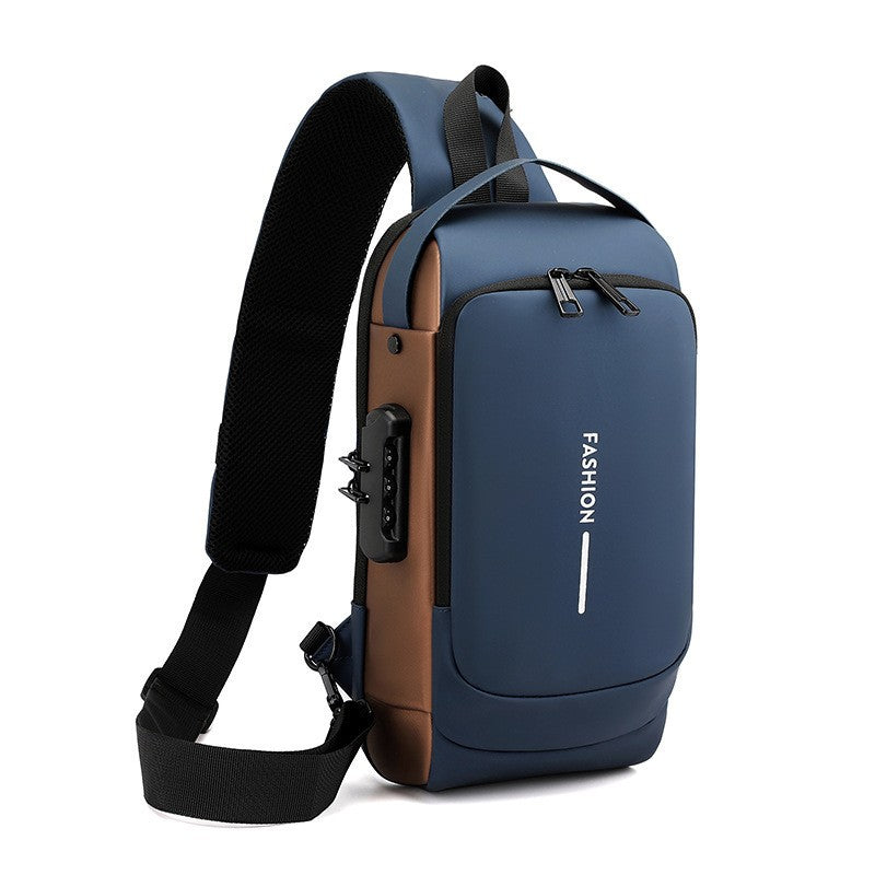 Motorcycle bag password anti-theft chest bag men&