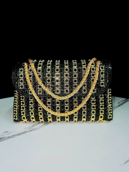 New Evening Dress, socialite, rhinestone handbag, diamond studded chain cheongsam bag, crossbody, banquet bag, women&