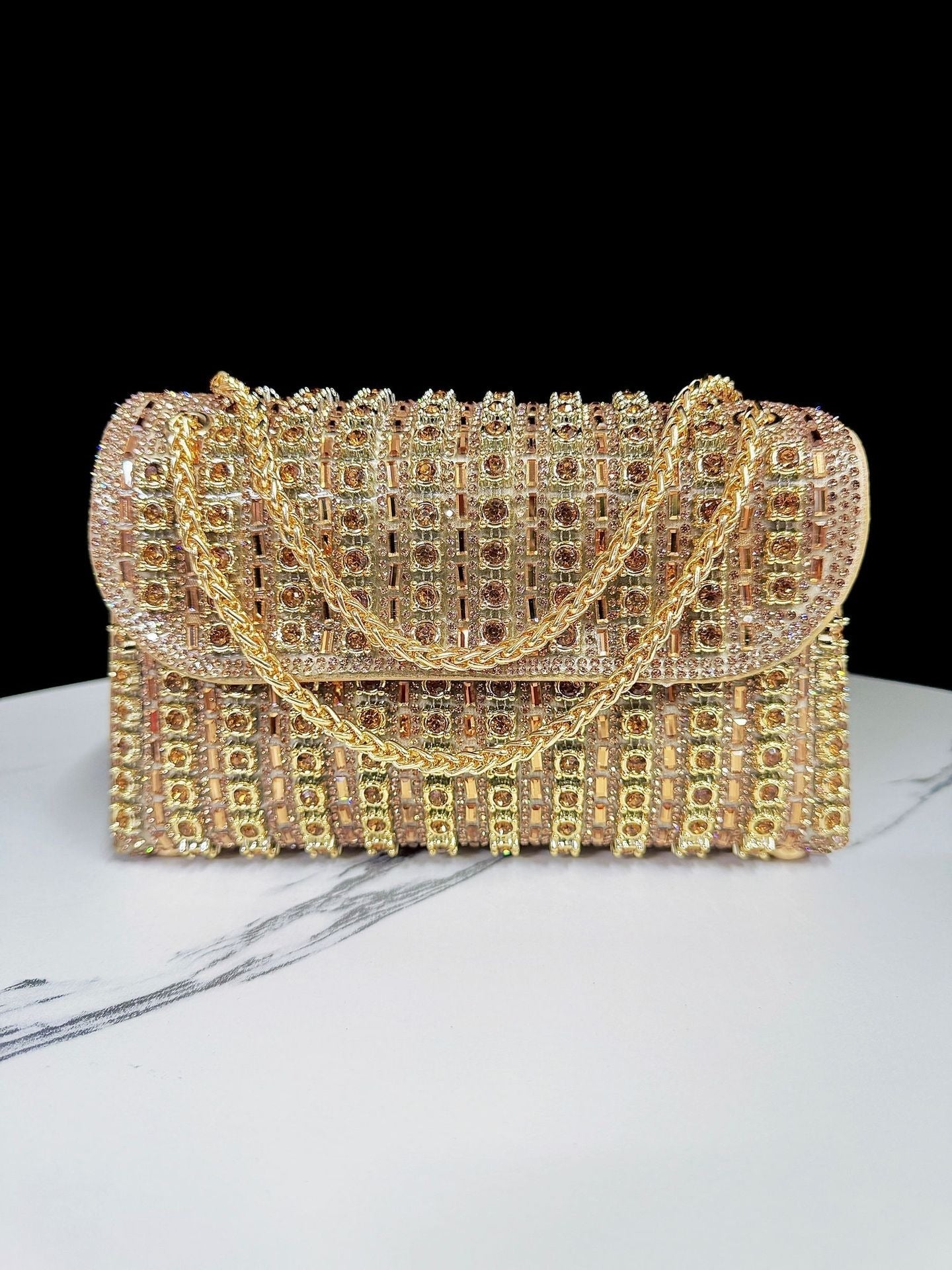 New Evening Dress, socialite, rhinestone handbag, diamond studded chain cheongsam bag, crossbody, banquet bag, women&
