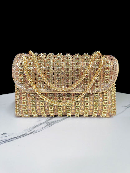 New Evening Dress, socialite, rhinestone handbag, diamond studded chain cheongsam bag, crossbody, banquet bag, women&