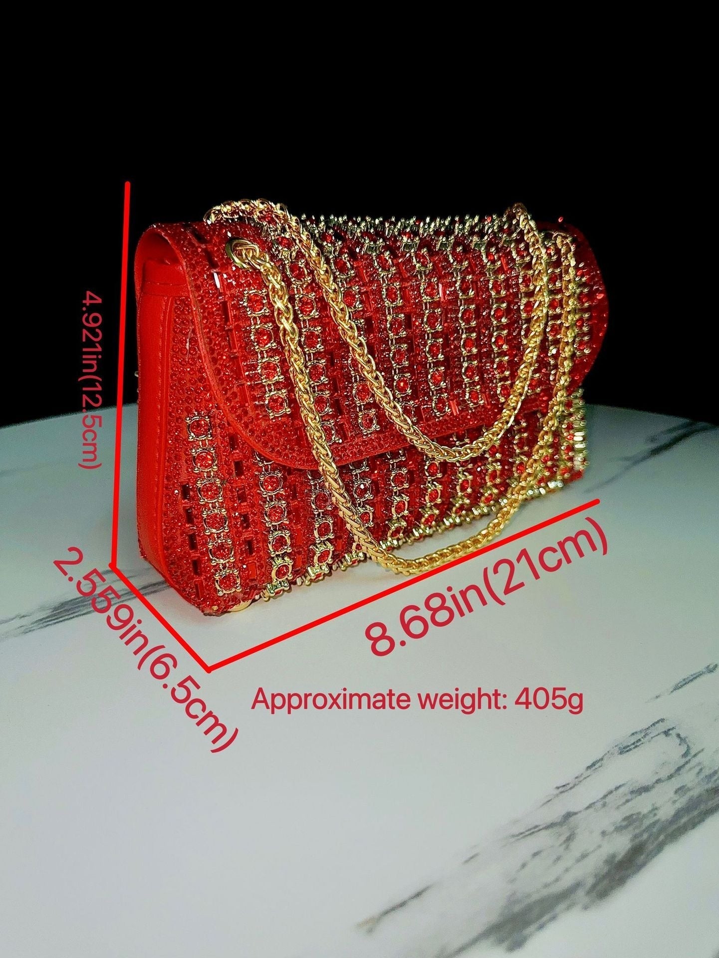 New Evening Dress, socialite, rhinestone handbag, diamond studded chain cheongsam bag, crossbody, banquet bag, women&