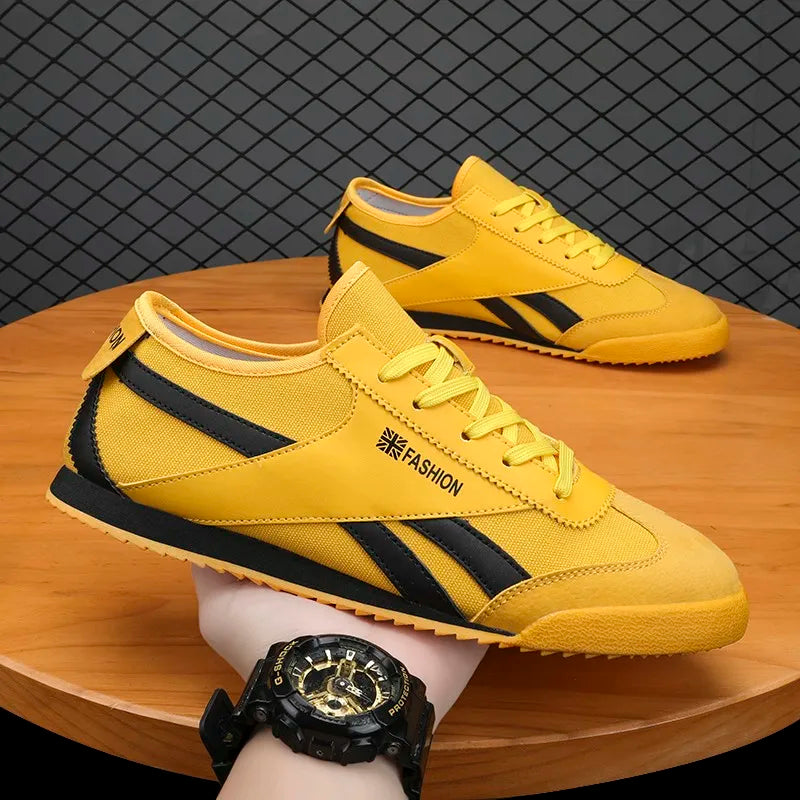 Original Yellow Canvas Shoes For Men Trend ow-cut Breathable Casual Running Sneakers Man Fashion Lightweight Men&