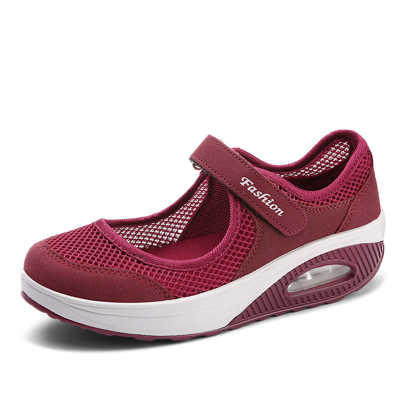 Outdoor large-size mesh shoes rocking shoes women&