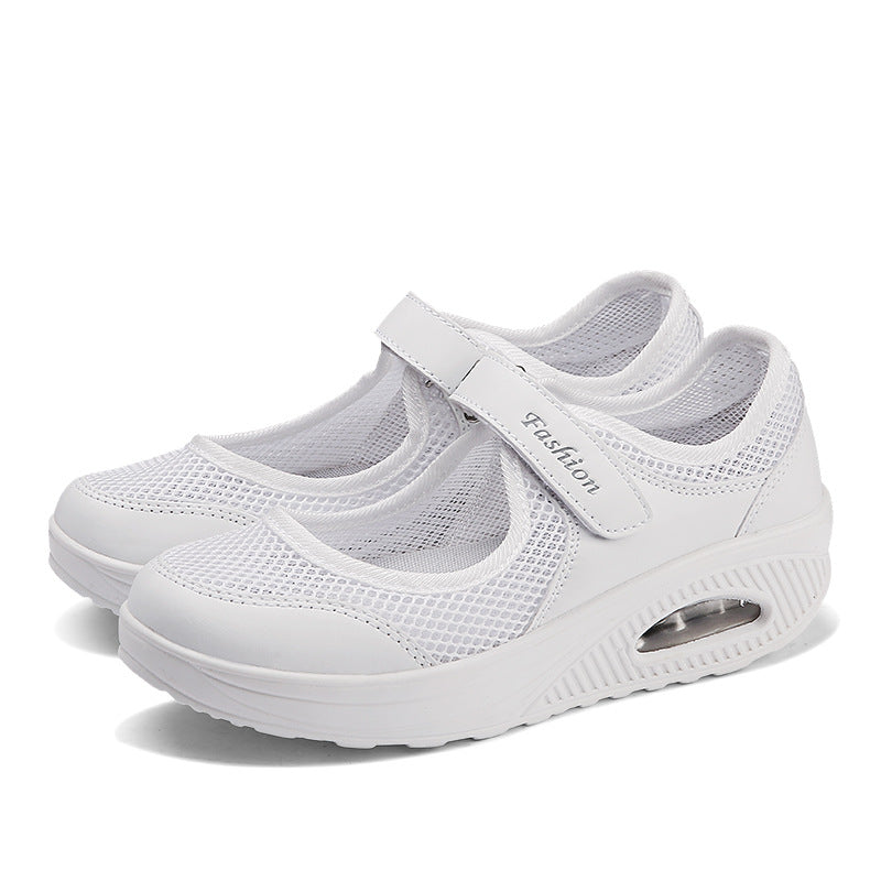 Outdoor large-size mesh shoes rocking shoes women&