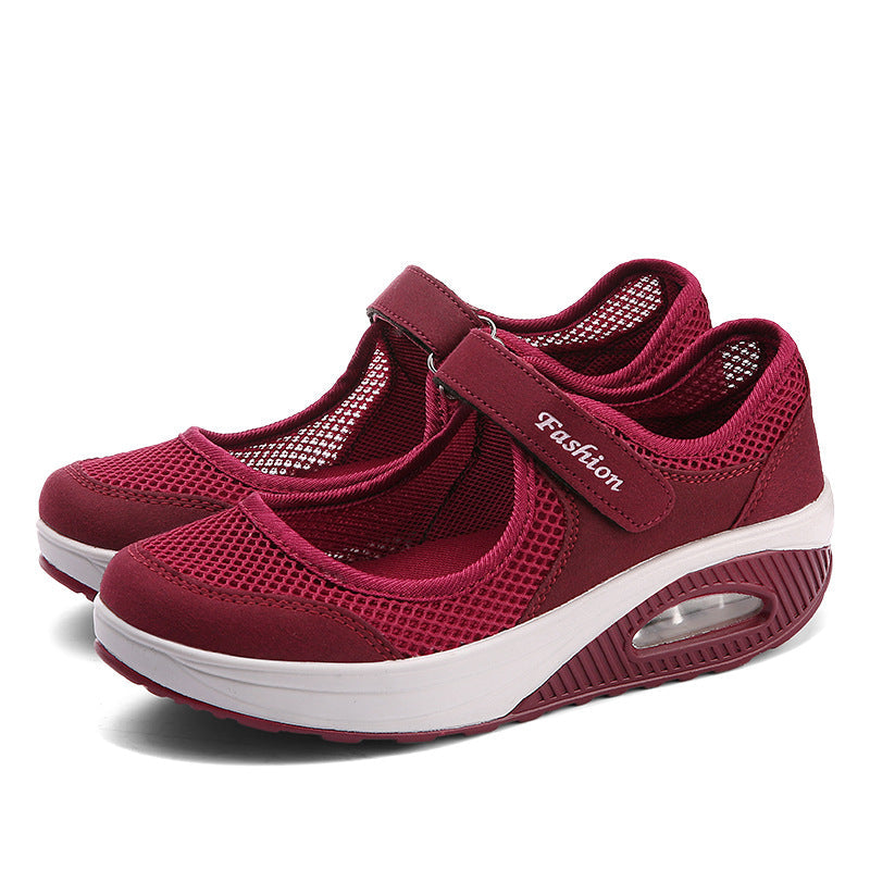 Outdoor large-size mesh shoes rocking shoes women&