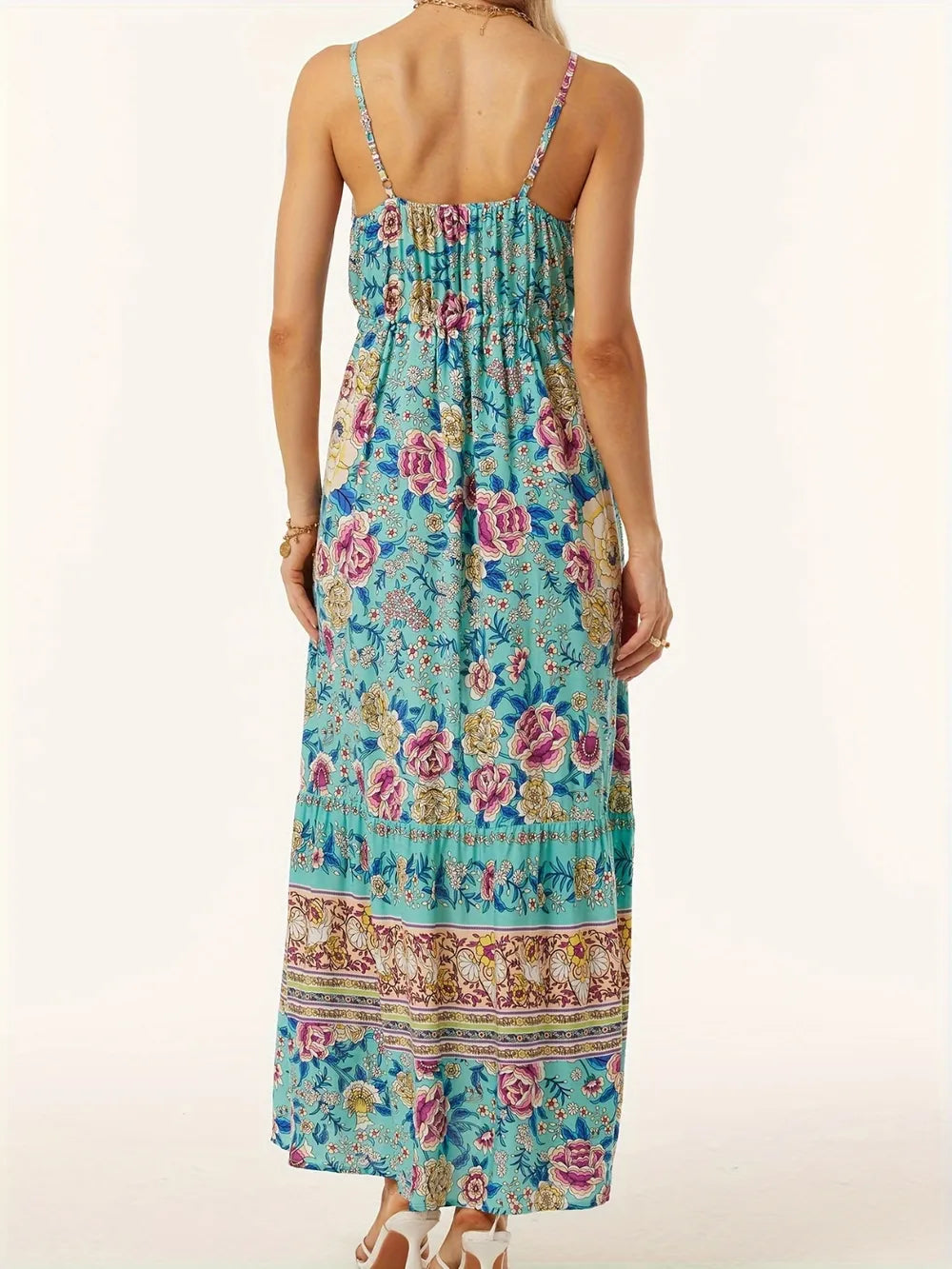 Printed Scoop Neck Dress