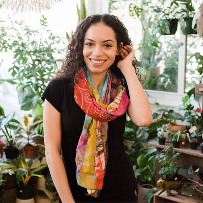 The Original Medley Scarf. ♻️ Made from Sari Magic