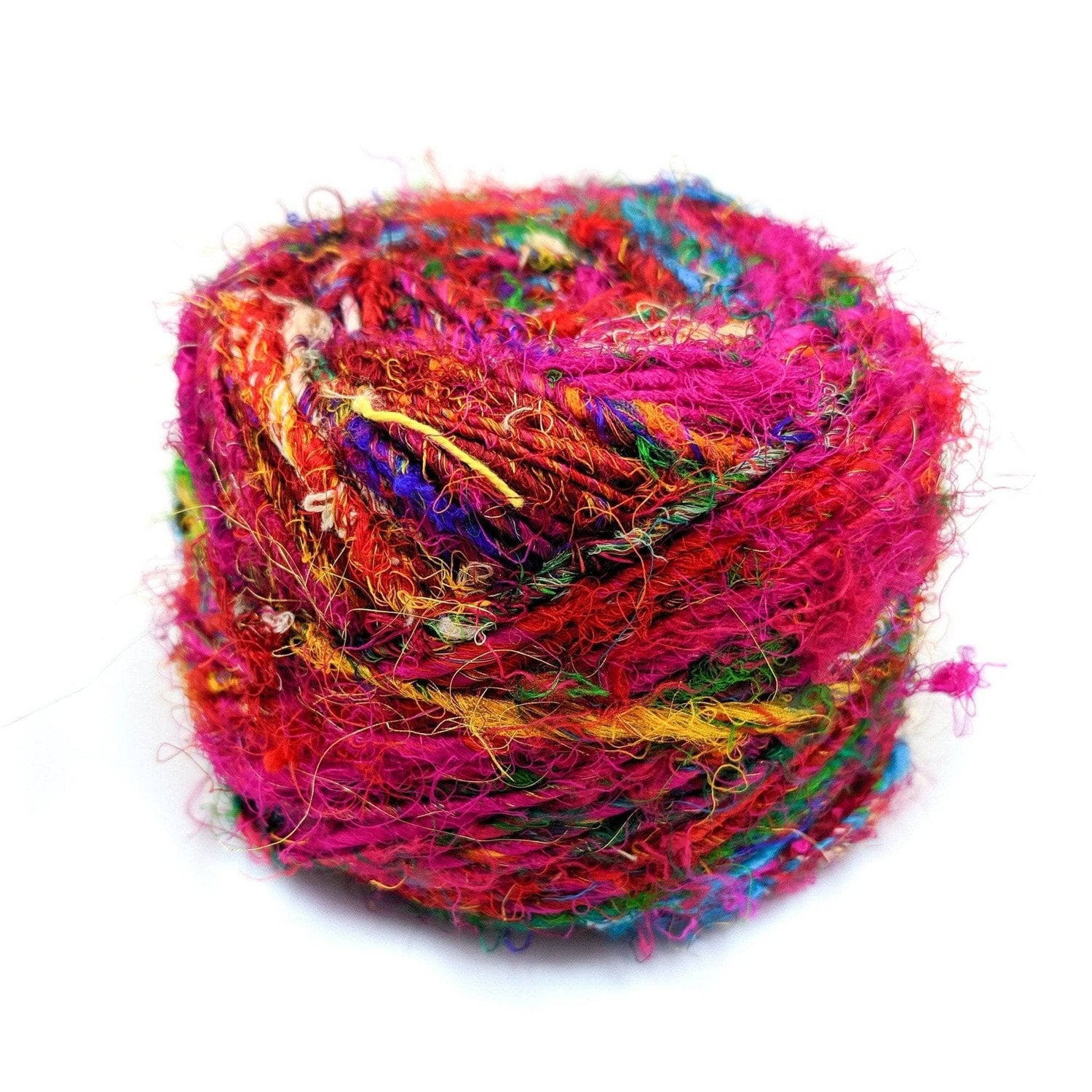 Recycled Silk Yarn Worsted Weight "Wild Peacock"