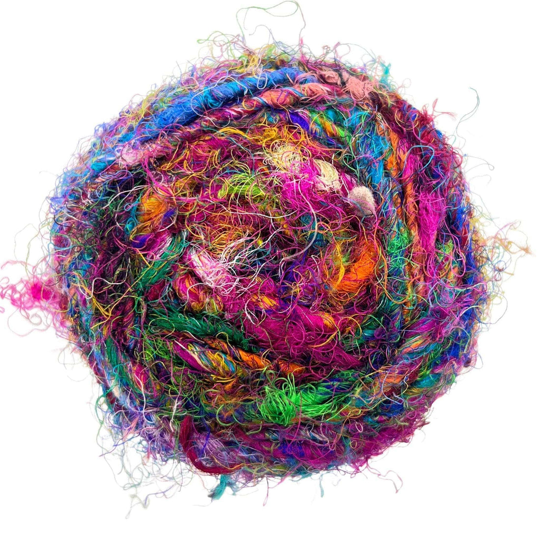Recycled Silk Yarn Worsted Weight "Wild Peacock"