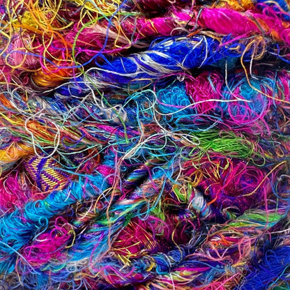 Recycled Silk Yarn Worsted Weight "Wild Peacock"
