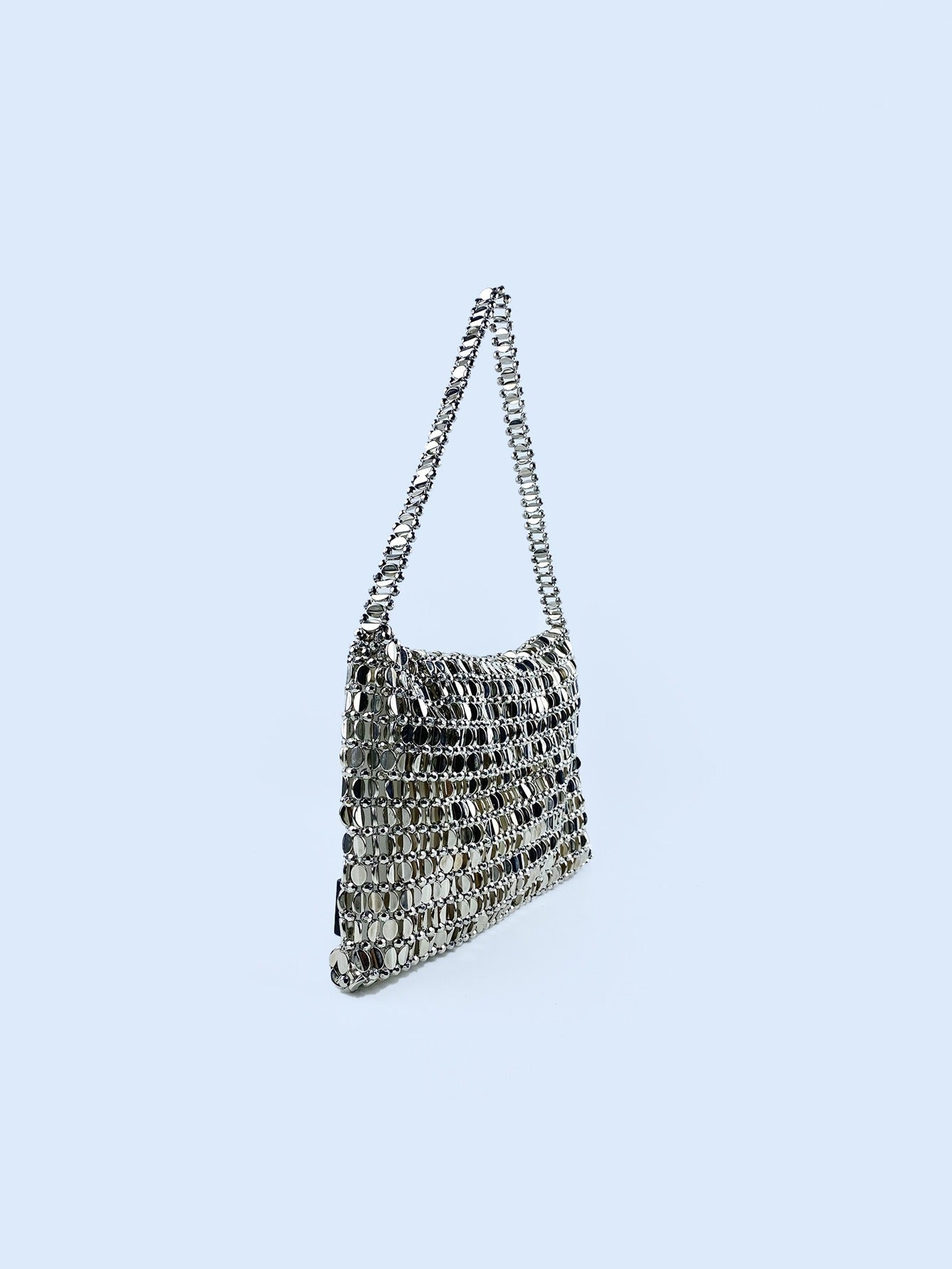 Retro metal sequin silver bag women&