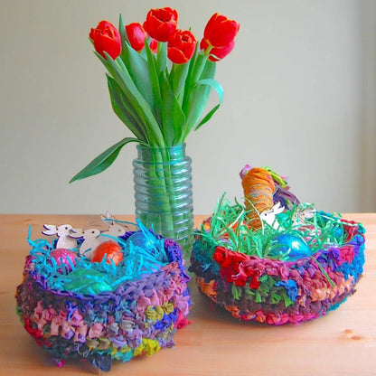 Make Your Own Recycled Silk Baskets includes 2 Free patterns