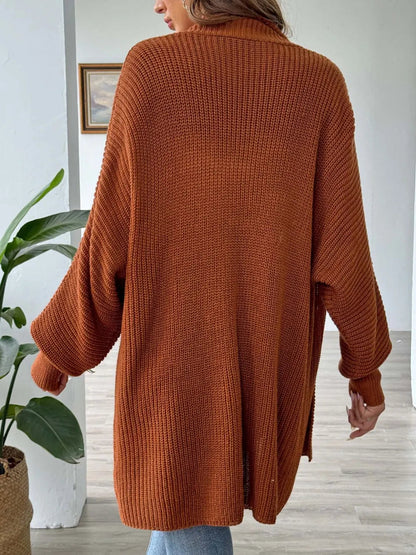 Simple and fashionable loose sweater with pearl nail beads cardigan