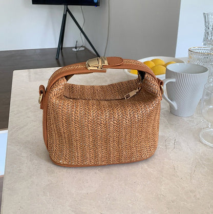 Straw woven small bag casual women&