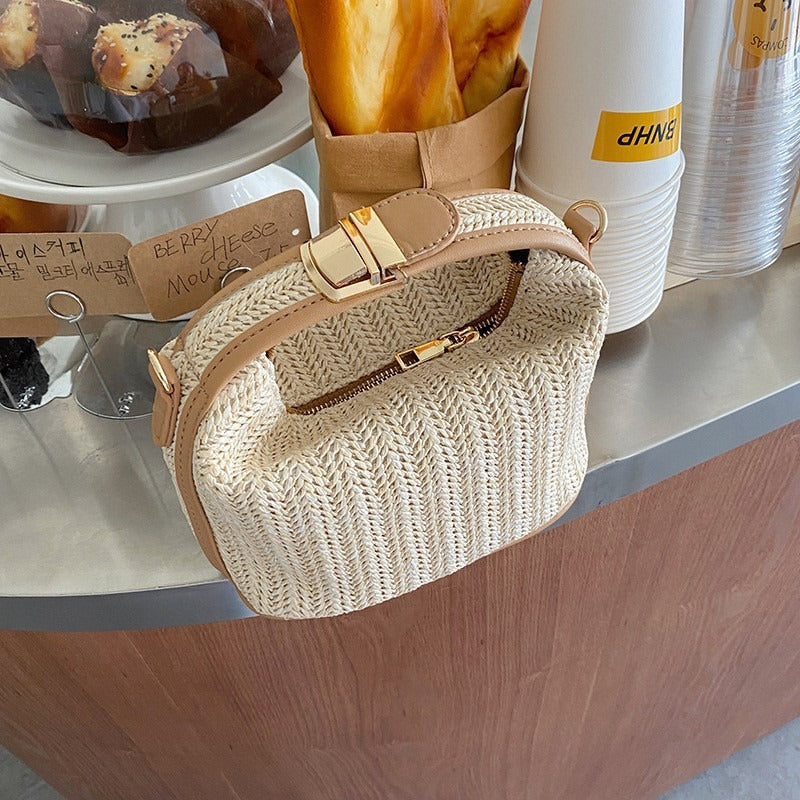 Straw woven small bag casual women&