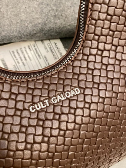 Texture PU Leather Shoulder Bag
