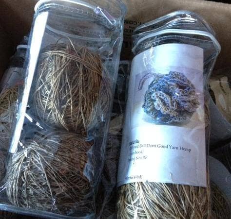 The Purist Hemp Shower Puff Kit